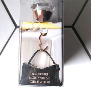 💍Purse Hook & LED Light 🔦 Shine & Dine by Fred, Rose Gold, Super Cute!